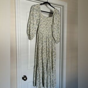 Vermont Dress in Blue Floral - Neuflora - Size Large